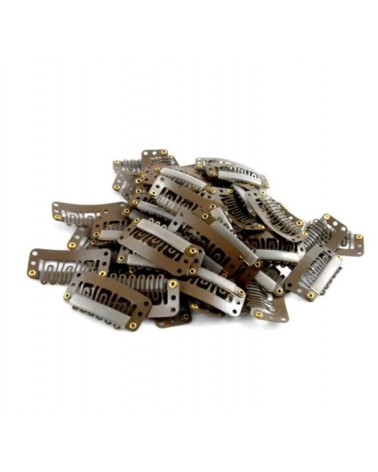 CLIPS PARA EXTENSIONES 12 UN. CASTAÑO.