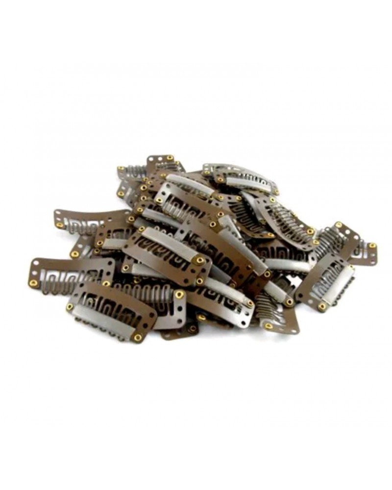 CLIPS PARA EXTENSIONES 12 UN. CASTAÑO.