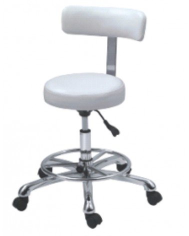 Taburete estética blanco 